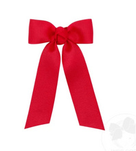 Load image into Gallery viewer, Tiny Grosgrain Bowtie with Knot Wrap and Streamer Tails