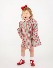 Load image into Gallery viewer, Della Marie Dress- Richmond Red and Kiawah Kelly Green Gingham