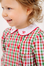 Load image into Gallery viewer, Della Marie Dress- Richmond Red and Kiawah Kelly Green Gingham