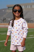 Load image into Gallery viewer, Cassidy Comfy Crewneck- Tiger Triumph with Palm Beach Pink