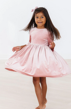 Load image into Gallery viewer, Vintage Pink Velvet Twirl Dress