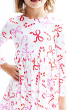 Load image into Gallery viewer, Candy Cane Lane L/S Pocket Twirl Dress