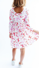 Load image into Gallery viewer, Candy Cane Lane L/S Pocket Twirl Dress