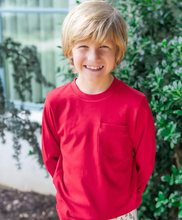 Load image into Gallery viewer, Blake Boys' Longsleeve Pocket Tshirt - Red
