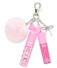 Load image into Gallery viewer, Bow Lip Gloss &amp; Lip Balm Key Chain Set