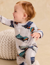 Load image into Gallery viewer, Long Sleeve Pocket Baby Romper- Great Railway Journey