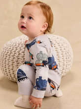 Load image into Gallery viewer, Long Sleeve Pocket Baby Romper- Great Railway Journey