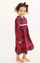 Load image into Gallery viewer, Goldie Locks Nightgown- Society Prep Plaid with Worth Avenue White