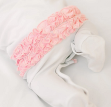 Load image into Gallery viewer, Jolly Ribbons Hand-Embroidered Ruffle Footie