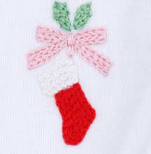 Load image into Gallery viewer, Jolly Ribbons Hand-Embroidered Ruffle Footie