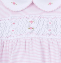 Load image into Gallery viewer, Anna Smocked Short Sleeve Bubble - Pink