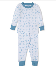 Load image into Gallery viewer, Blue Football Kicks Snug Pajama Set