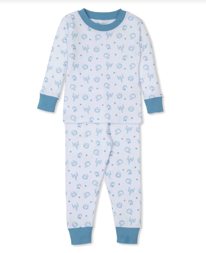 Blue Football Kicks Snug Pajama Set