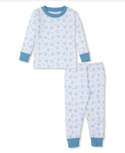 Load image into Gallery viewer, Blue Football Kicks Snug Pajama Set