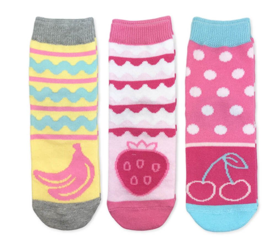 Jefferies Socks Sundae Banana Strawberry Cherry Fruit Pattern Crew Socks 1 Pair