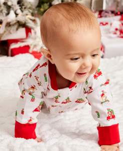 Christmas Pups Zipper Footie Pajamas