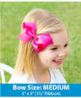 Load image into Gallery viewer, Grosgrain Hair Bow with &quot;BIG SIS&quot; Embroidery