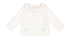 Load image into Gallery viewer, Blue Bows Knit Cardigan