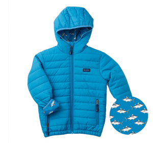 Kid's Hooded Puffer Jacket Dresden Blue