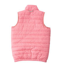 Load image into Gallery viewer, Girl&#39;s Puffer Vest Plumeria Pink