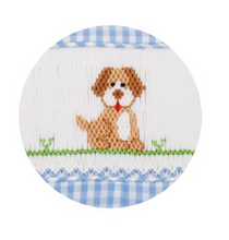 Load image into Gallery viewer, Blue Gingham Puppies Jon Jon