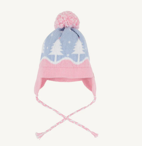 Parrish Pom Pom Hat- Beale Street Blue/Palm Beach Pink/ Trees