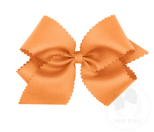 Load image into Gallery viewer, King Grosgrain Bow With Scallop Edge