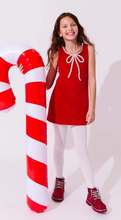 Load image into Gallery viewer, Red Velvet Bow Princess Dress