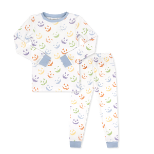 Peek-a-BOO & Park Blue Sweet Pea PJ Set