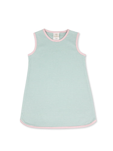 Sumter Pink & Memphis Aqua Ministripe Tinsley Dress