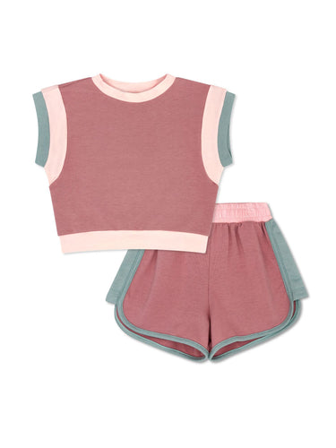 Poppy Pink Palmer Pink & Sage Ellie Everyday Jogger Set