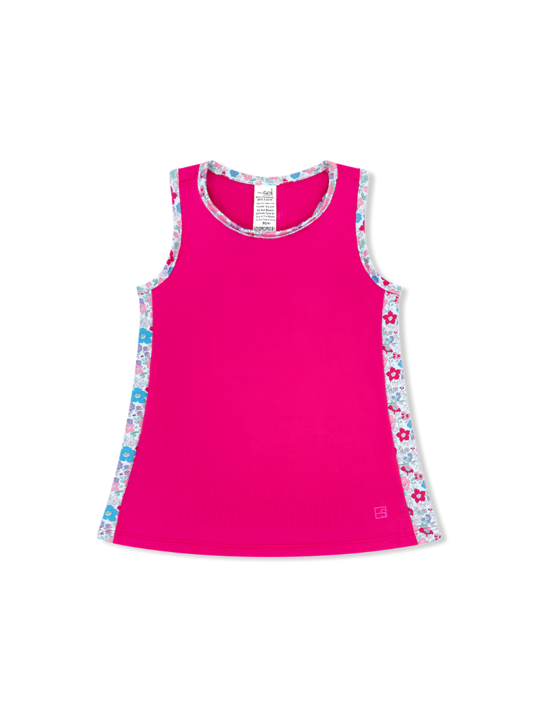 Nicole Tank-Power Pink & Bloomberry Floral