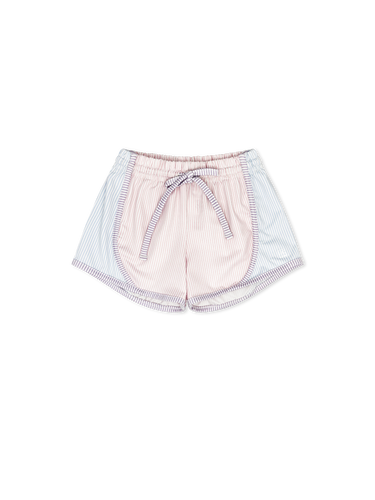 Elise Shorts Cotton Candy Pink Cotton Candy Blue & Petal Purple Ministripe