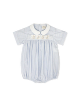 Load image into Gallery viewer, Noah Ribbon Bubble- Classic Blue Windowpane