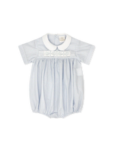 Load image into Gallery viewer, Noah Ribbon Bubble- Classic Blue Windowpane