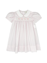 Load image into Gallery viewer, Ruth Ribbon Dress- Classic Pink Windowpane