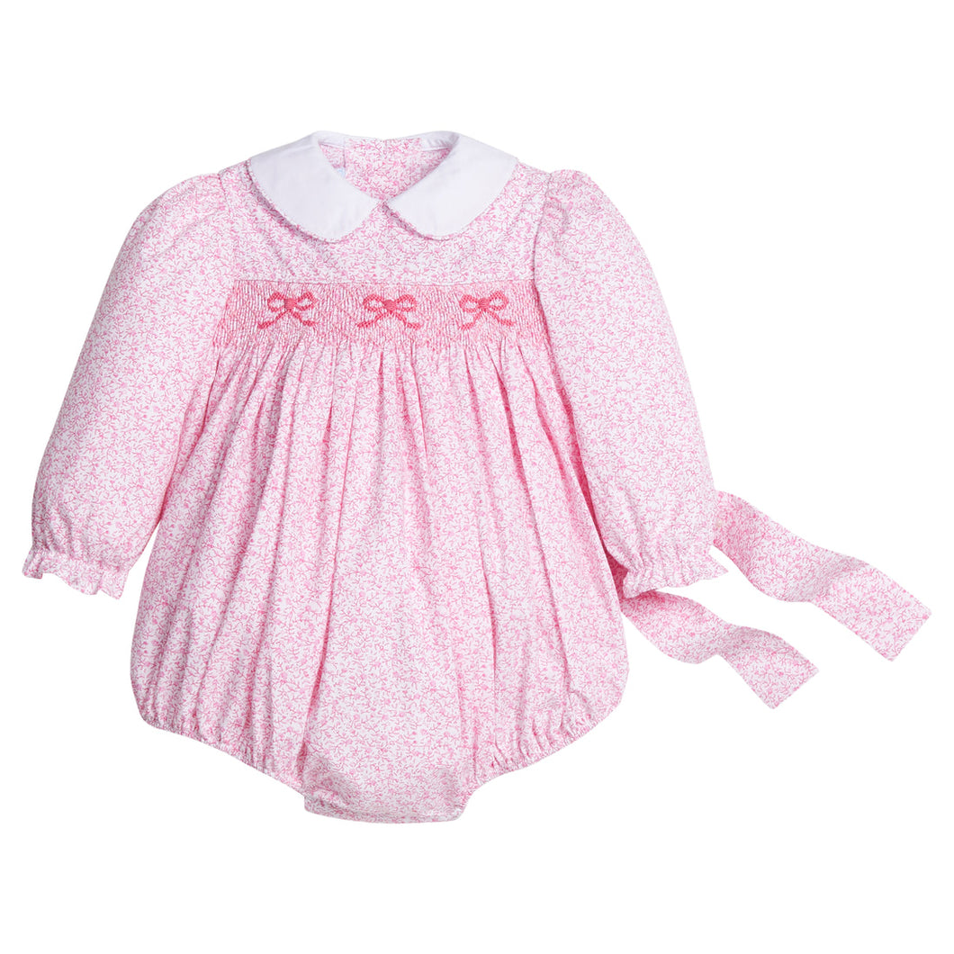 Pink Vinings Smocked Natalie Bubble