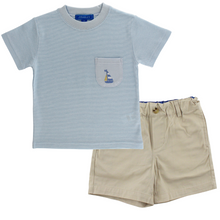 Load image into Gallery viewer, Boys Sailboat Pocket Tee