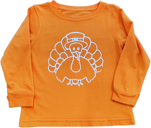Long Sleeve Orange Turkey T-Shirt