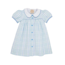 Load image into Gallery viewer, Tabitha&#39;s Teacher&#39;s Pet Dress-Turks Teal Sewanee Seersucker/Beale Street Blue