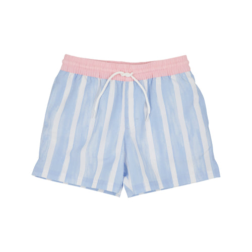 Turtle Bay Swim Trunks Sea Wall Stripe/Palm Beach Pink