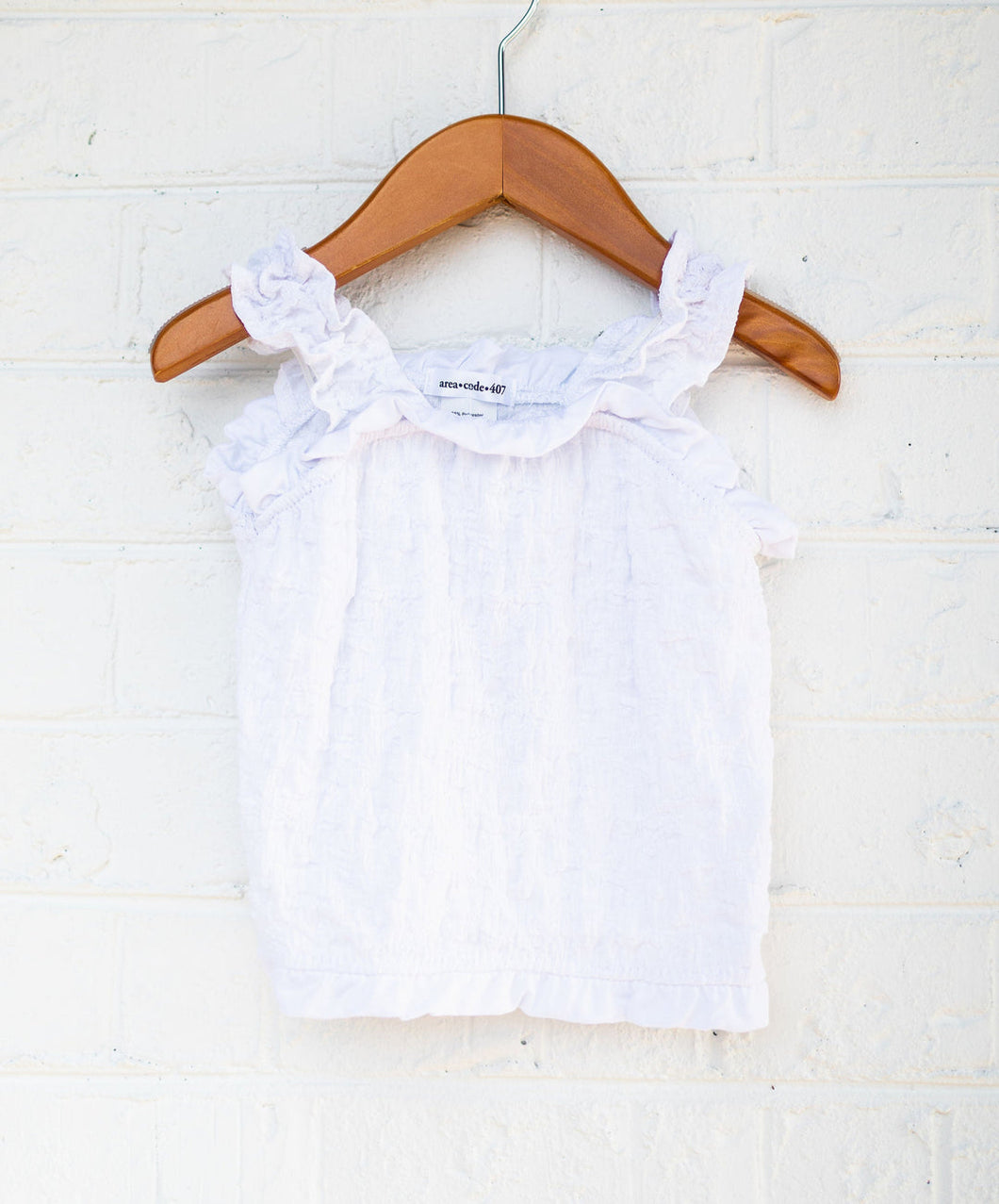 Nina White Tube Top with Rouched Straps
