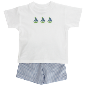 Sailboat Trio Boys Short Set