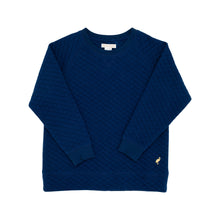 Load image into Gallery viewer, Cassidy Comfy Crewneck Quilted Nantucket Navy