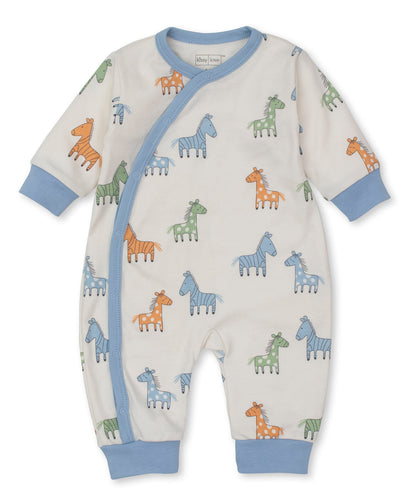 Zebra and Friends Blue Print Playsuit