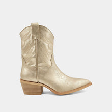 Load image into Gallery viewer, Zahara Kids Gold Cowgirl Boots