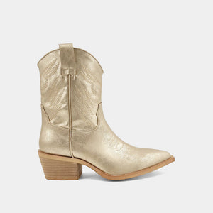 Zahara Kids Gold Cowgirl Boots