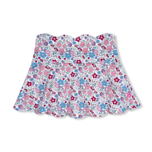 Zoe Scallop Skort-Bloomberry Floral