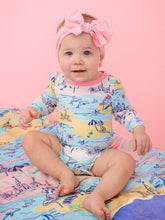 Load image into Gallery viewer, Baby Girls Beach Day Long Sleeve One Piece Rash Guard Swimsuit with Signature Rear Ruffles