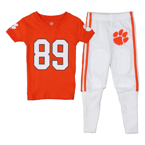 Clemson Tigers Kids SS Football Pajama